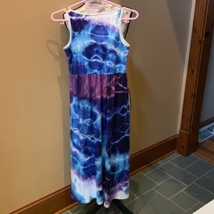 PixieGirl Maxi Dress Tie-dye. Blue/purple. Size 10-12